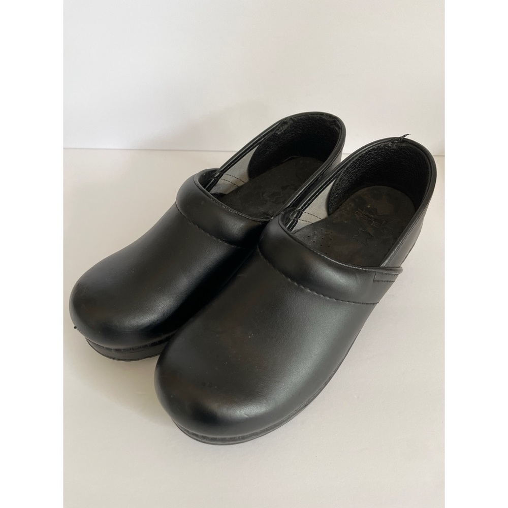Dansko Professional Black Leather Clog Unisex Size 38